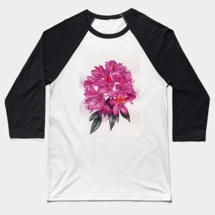 Pink rhododendron watercolour painting Baseball T-Shirt